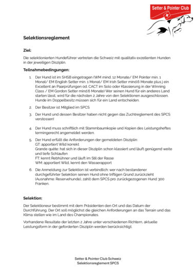 thumbnail of Selektionsreglement SPCS DE